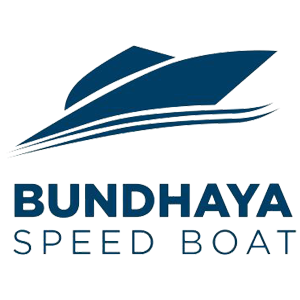 Bundhaya Speed Boat logo with navy blue boat silhouette and company name text