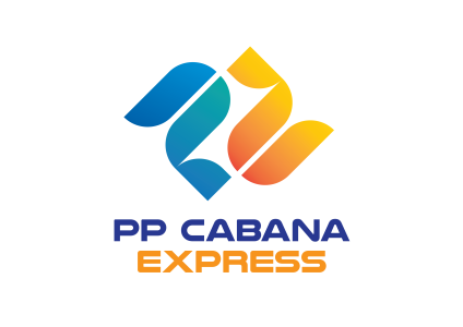 PP Cabana Express logo with blue and orange geometric shapes and company text